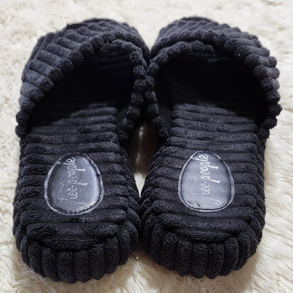 FREE PEOPLE Two Days In Ibiza Black Terry Slide Sandal Sz 9